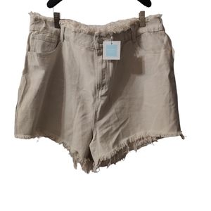 NWT Hayden Los Angeles Women's Distressed Shorts Plus Size 3XL